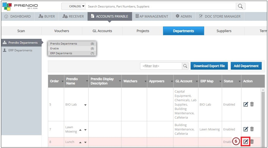 Syncing GL Accounts, Projects, and Departments in Accounts Payable with